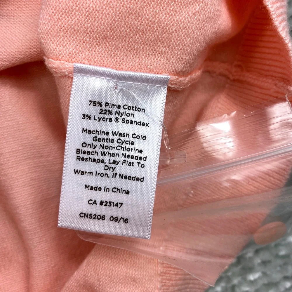Talbots Woman‎ 2X Cardigan Sweater Pima Cotton Blend Pink Trim Detail NWT